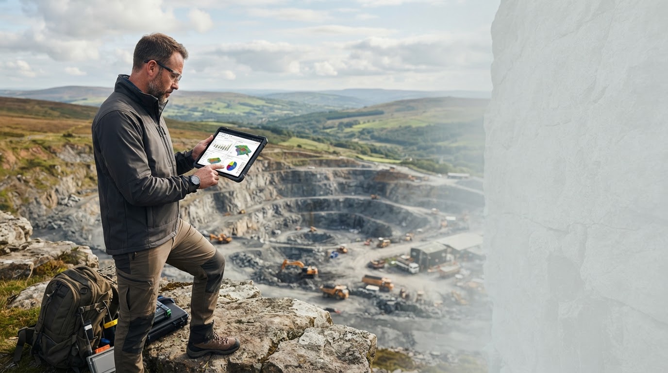 Mining AI predictive risk dashboard used by an independent professional